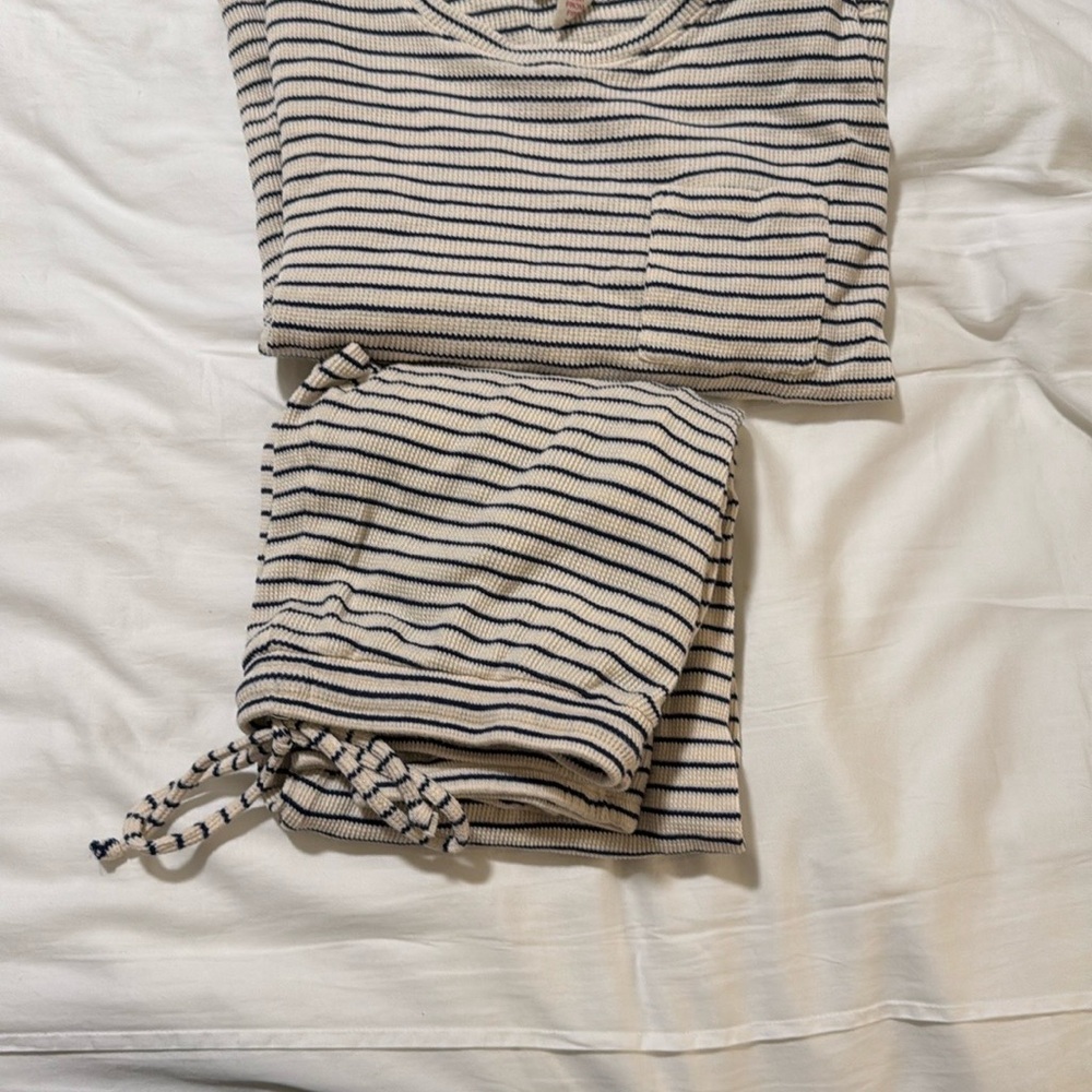Madewell Striped Pajama Set in Soft Fabric